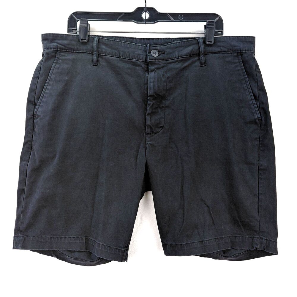 AG Adriano Goldschmied Wanderer Shorts Mens Size 36 Black Slim Stretch Chinos